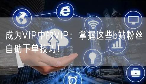 成为VIP中的VIP：掌握这些b站粉丝自助下单技巧！