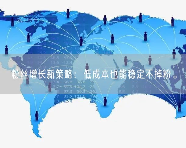 粉丝增长新策略：低成本也能稳定不掉粉。