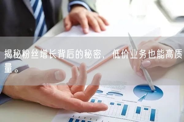 揭秘粉丝增长背后的秘密，低价业务也能高质量。