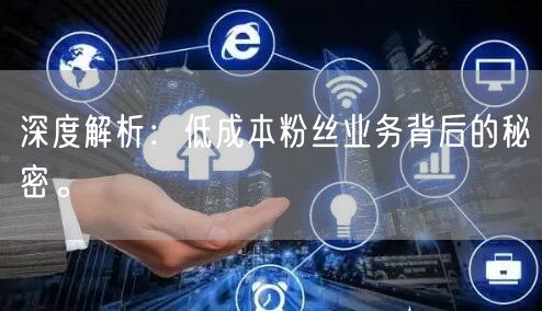 深度解析：低成本粉丝业务背后的秘密。