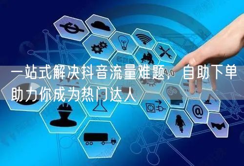 一站式解决抖音流量难题，自助下单助力你成为热门达人