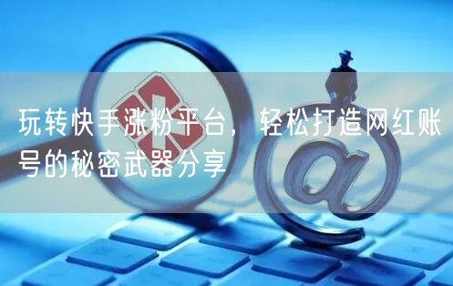 玩转快手涨粉平台，轻松打造网红账号的秘密武器分享
