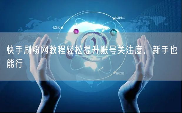 快手刷粉网教程轻松提升账号关注度，新手也能行